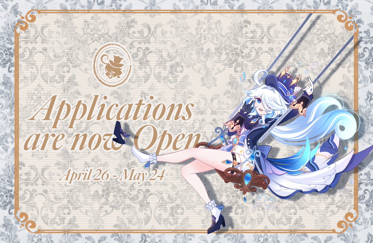 💧 CONTRIBUTOR APPS OPEN! 💧

The theatre draws back its curtains and is finally welcoming members who dedicate themselves to the one and only Furina!

📆 April 26 — May 24

⚖️ #furina #focalors #芙宁娜 #フリーナ #푸리나 #GenshinImpact 

Application Forms ⬇️