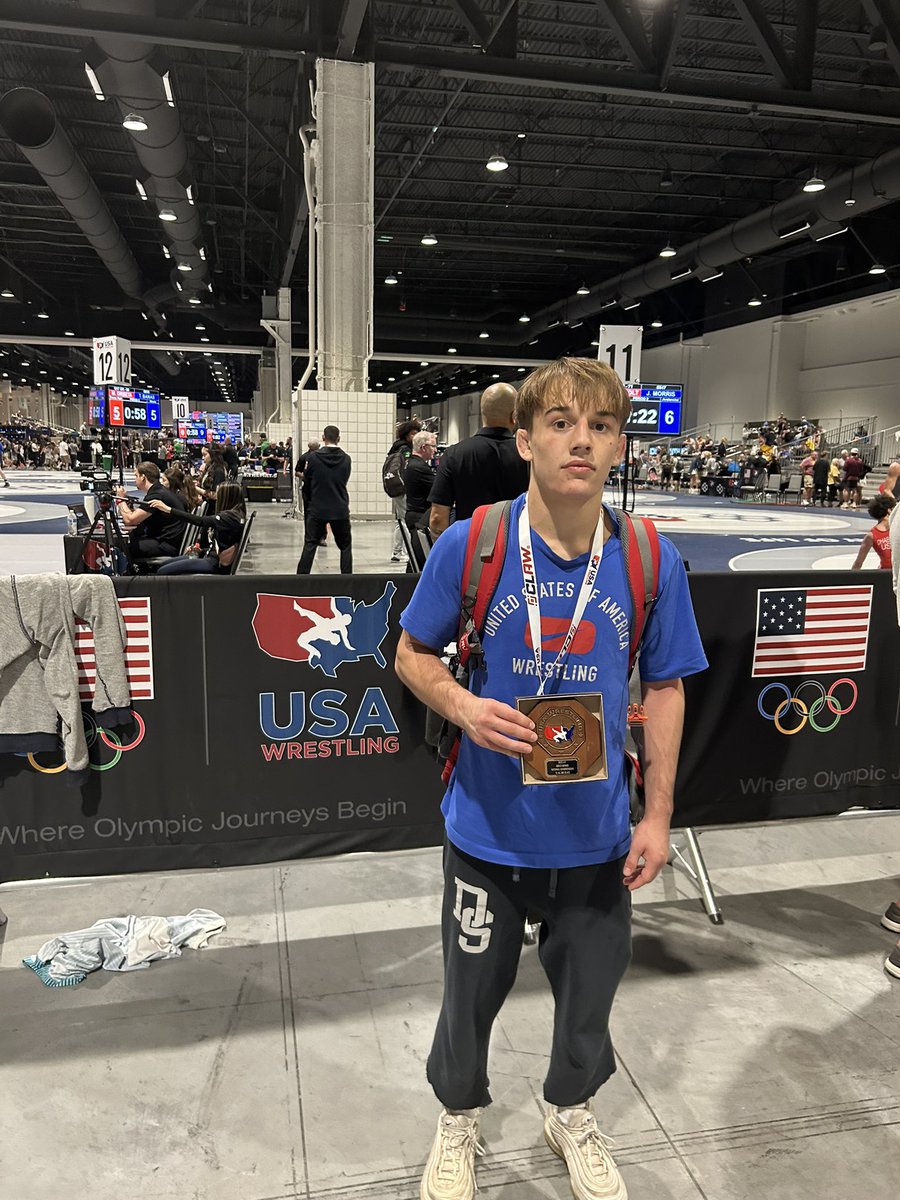 DSHS_Wrestling's tweet photo. Jackson Shipley claimed 3rd in Greco at the US Open in Las Vegas yesterday, rattling off 7 consecutive wins for All-American honors!! He’s back in action today in freestyle. https://t.co/PV1lDzxwfg