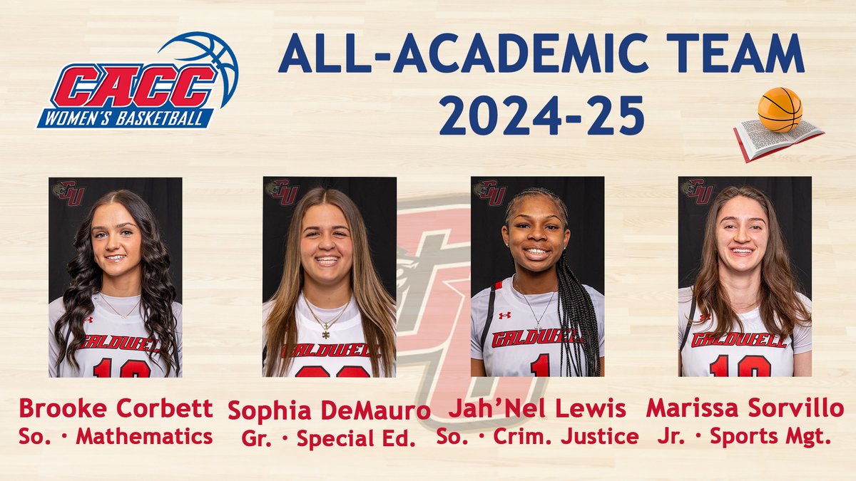 Corbett, DeMauro, Lewis, Sorvillo Named to <a href="/CACC/">CACC</a> Women's Basketball All-Academic Team; <a href="/CaldwellWBB/">Caldwell Women’s Basketball</a> Honored for Success on and off the Court
caldwellathletics.com/news/2025/4/25…