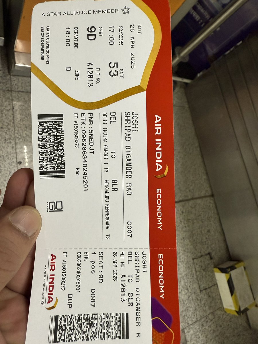 sdj_01's tweet photo. @airindia I fly on air India at least 6 - 8 times a month. Today on my flight AI2813 from Delhi to Bangalore, my seat was changed from 8D to 9D non reclining when I already had web checked in. On being asked to your ground staff, they were extremely rude and non cooperative. Why? https://t.co/TBR27TxH3d