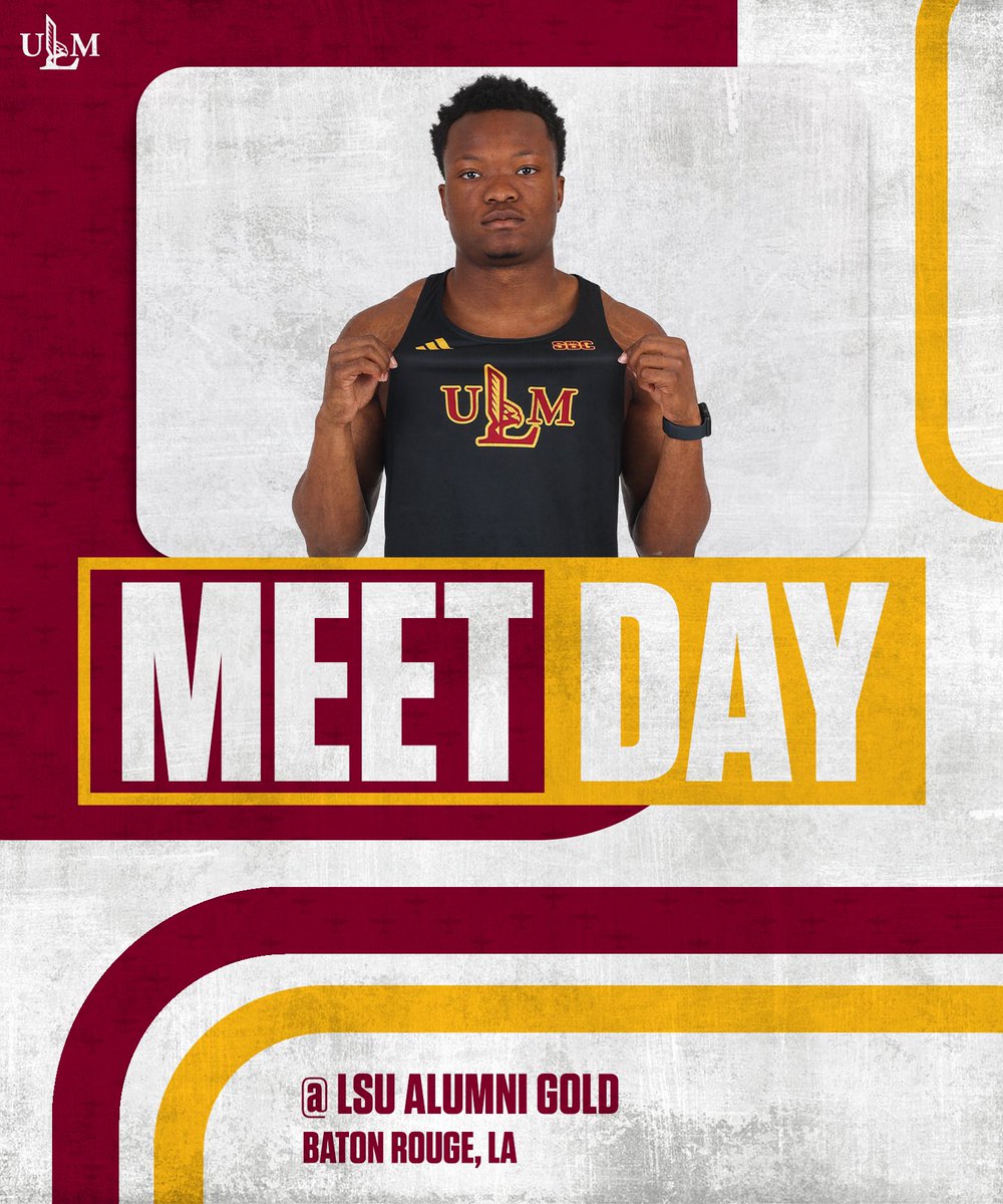 ULM_Track's tweet image. It's meet day in Baton Rouge!

👉 LSU Alumni Gold
📍 Baton Rouge, La.
📊 bit.ly/3EGSV4T