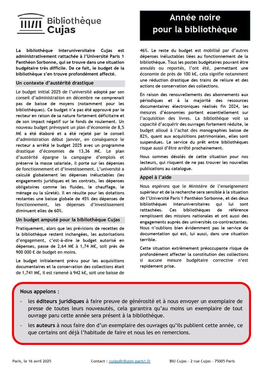 Duguit_Leon's tweet photo. La bibliothèque de référence pour la Faculté de droit de Paris. Misère ! #ESR #servicepublic #universite https://t.co/CBdDcLF1yg