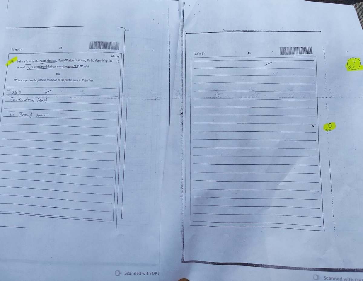 hanumanbeniwal's tweet photo. RPSC आकंठ भ्रष्टाचार में डूबी हुई है,इसके कई प्रमाण है , इसका अंदाजा इस बात से भी लगाया जा सकता है कि पदमा चौधरी नामक एक अभ्यर्थी जिसकी RAS 2018 में 24 वीं रैंक थी और इस अभ्यर्थी ने RAS मैंस के 4th पेपर में अंग्रेजी के प्रश्न संख्या 34 का उत्तर भी नहीं लिखा , उसमें उस मूल्यांकनकर्ता ने पहले तो शून्य नंबर दिए  मगर इसके बाद 7 नंबर दे दिए जिससे उसकी रैंक 24 हो गई। यह पूरी सांठ गांठ RPSC के चेयरमैन व कई सदस्यों तथा कोचिंग माफियाओं व सत्ता में बैठे युवाओं के सपनो के सौदागरों के संरक्षण के बिना सम्भव नहीं था, इस अभ्यर्थी के साक्षात्कार में भी 72 मार्क्स दिए गए जो बहुत अधिक है जो बिना सांठ - गांठ असंभव है | जयपुर के एक बड़े कोचिंग संस्थान स्प्रिंग बोर्ड ने फर्जीवाड़े से SDM बनी इस पदमा चौधरी को रॉल मॉडल के रूप में प्रस्तुत किया तथा अपनी कोचिंग के पब्लिकेशन से फर्जीवाड़े से RAS बनी पदमा चौधरी के नाम से हिंदी की बुक प्रकाशित करवाई तथा उसमें केवल उसके हिंदी का पेपर ही प्रकाशित किया क्योंकि अंग्रेजी के पेपर में तो खाली पेज में भी 7 मार्क्स दे रखें थे | मैं पुनः प्रदेश के मुख्यमंत्री श्री Bhajanlal Sharma  व माननीय राज्यपाल महोदय से मांग करता हूं कि प्रदेश के युवाओं के हित में RPSC को भंग करके उसका पुनर्गठन किया जाए तथा इस मामले की जांच CBI से करवाते हुए फर्जीवाड़े से RAS बनी पदमा चौधरी को तत्काल निलम्बित किया जाए साथ ही RPSC के उस वक्त के तमाम उन सदस्यों और अधिकारियों को गिरफ्तार किया जाए और उस वक्त के तमाम अभ्यर्थियों की कॉपियों को सार्वजनिक किया जाए  |
#RAS_2018 #भ्रष्ट_आरपीएससी
#SI_भर्ती_2021_रद्द_करो
#Springboard #कोचिंग_माफिया