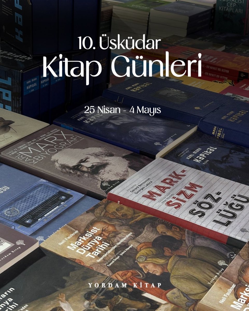 10. Üsküdar Kitap Günleri'ndeyiz!

Fuara özel Yordam Kitap ve Yordam Edebiyat'ın tüm kitapları %30, tüm setleri %45 indirimli.
İndirimlerimizden yararlanmak ve kitaplarımızı yakından incelemek isteyen tüm okurlarımızı Harem Etkinlik Alanı’ndaki standımıza bekleriz. 😊