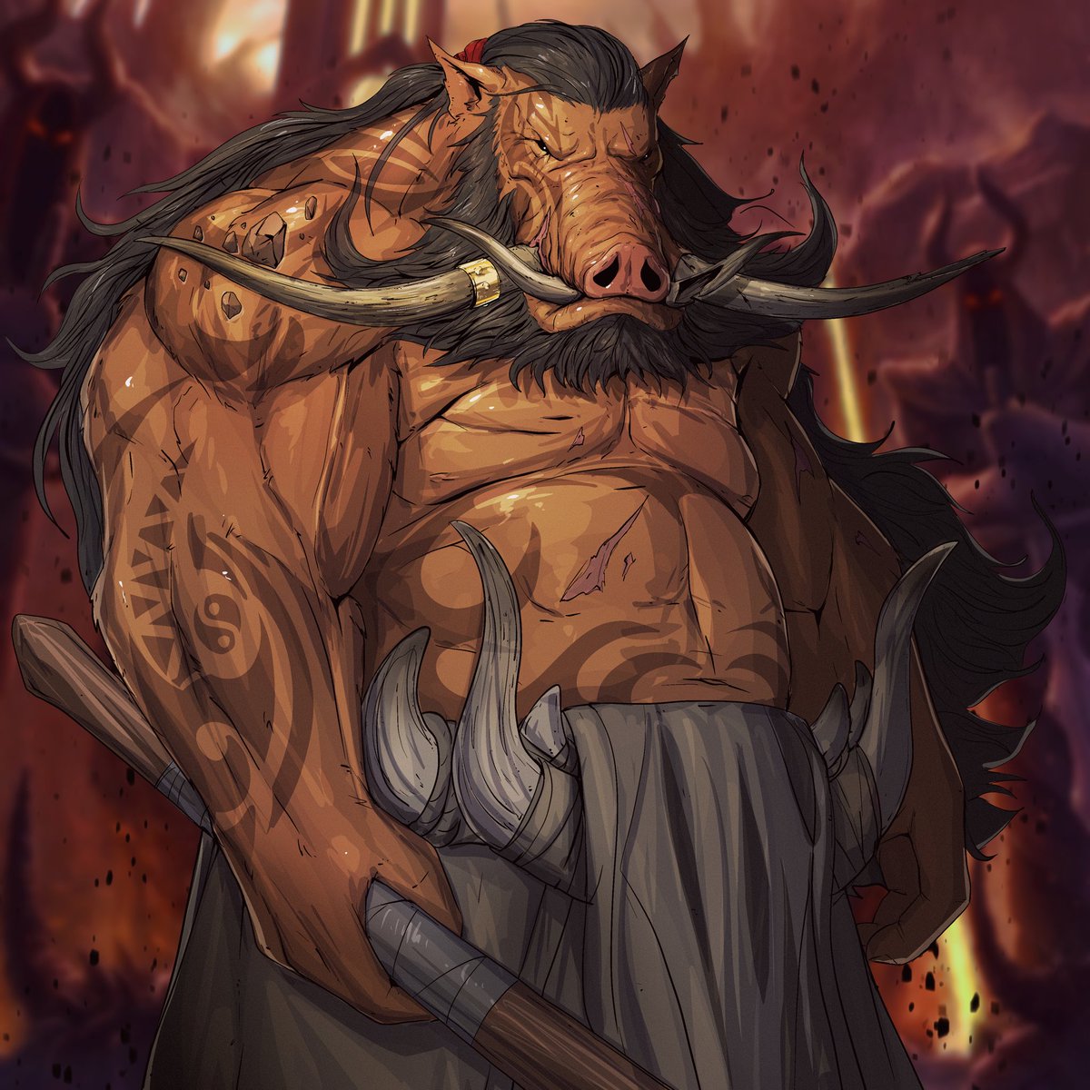 Custom piece owned by <a href="/HaYN_Cro_King/">Hawaiian Crypto King</a> 🐗🔥