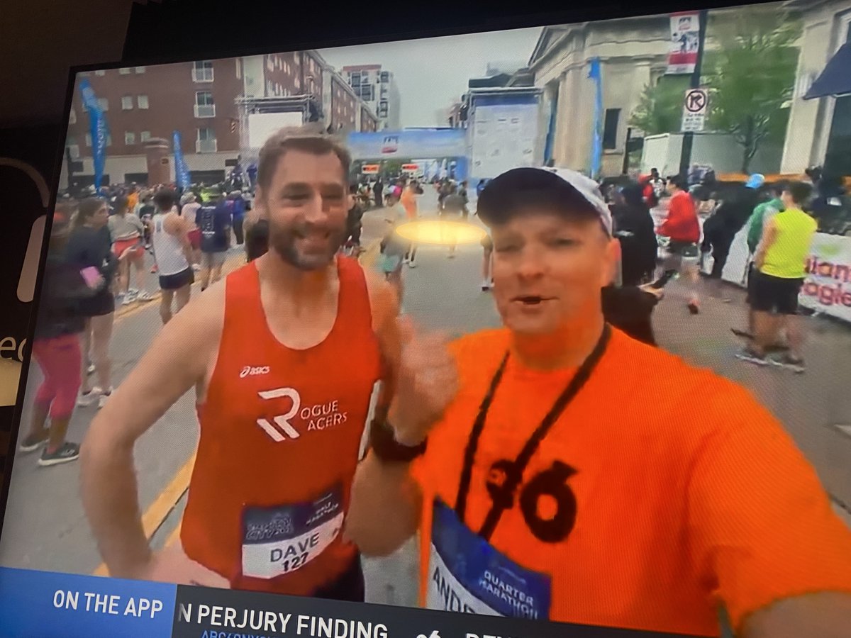 AaronConrad's tweet photo. Such a fun morning watching the coverage of the @CapCityHalf this morning on @wsyx6. Seeing @CameronFontana @AndrewWSYX6 @RodneyWSYX6 @AlissaHenryTV. As an added bonus, Buck interviewed my power forward from my Intramural Championship Team. @DPontheGo. Congrats to all! 🏃‍♂️🏃‍♀️🏆🏅 https://t.co/euPH6aGYcQ