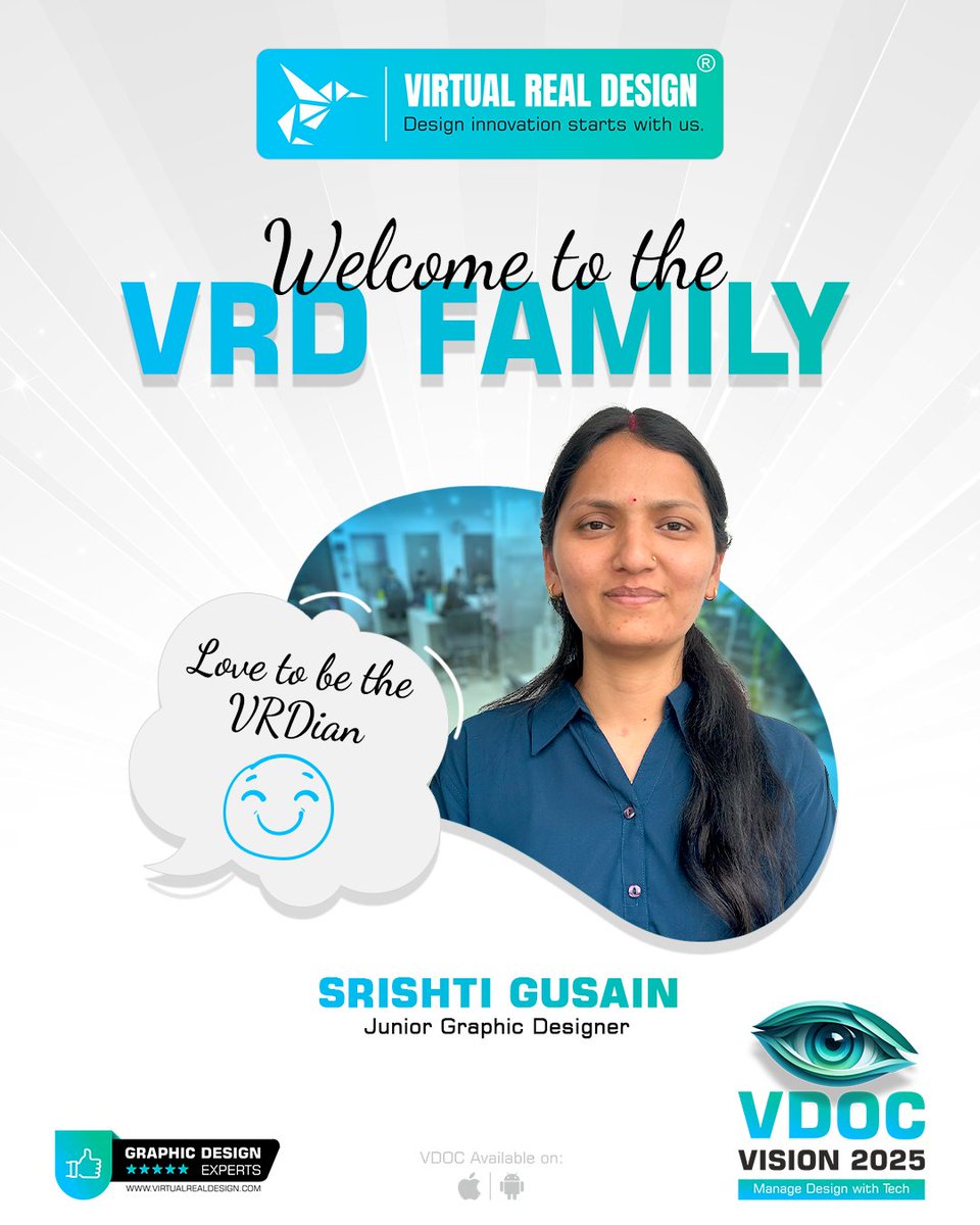 VRD40's tweet image. Welcome to the 𝗩𝗥𝗗 𝘁𝗲𝗮𝗺, 𝗡𝗮𝘃𝗲𝗲𝗻 𝗡𝗮𝘂𝘁𝗶𝘆𝗮𝗹 & 𝗦𝗿𝗶𝘀𝗵𝘁𝗶 𝗚𝘂𝘀𝗮𝗶𝗻!🌟 We’re excited to have you with us and can’t wait to create amazing work together.
#VRD #VirtualRealDesign #welcome #welcometotheteam #graphicdesign #graphicdesigner #videoeditor #design