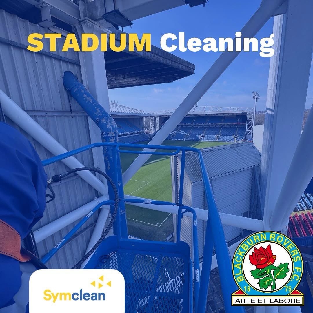Stadium Cleaning Projects 🏟️ 

Our Industrial Cleaning Teams are now work with <a href="/Rovers/">Blackburn Rovers</a> on structural cleaning of the Darwen End. 

Get in touch to find out more about your Stadium Cleaning requirements 
symclean.co.uk 

#industrialcleaning #stadium #commercialcleaning