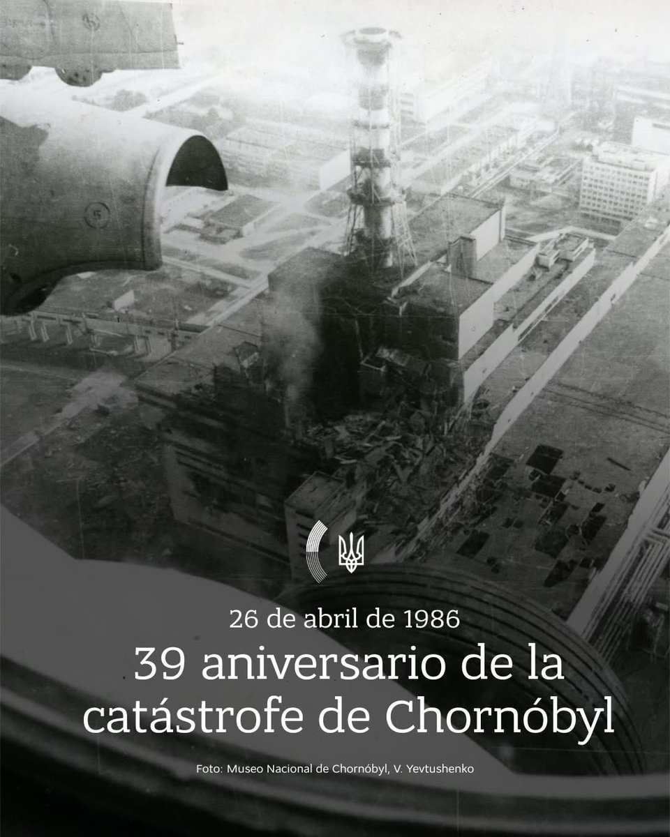 39 años del desastre de Chornóbyl, causado por la negligencia soviética y el silencio criminal.
Hoy honramos a las víctimas y héroes.
El mundo debe recordar: la impunidad cuesta vidas.
Declaración del MAE de Ucrania: cutt.ly/Vrh71xK7
#Chornobyl