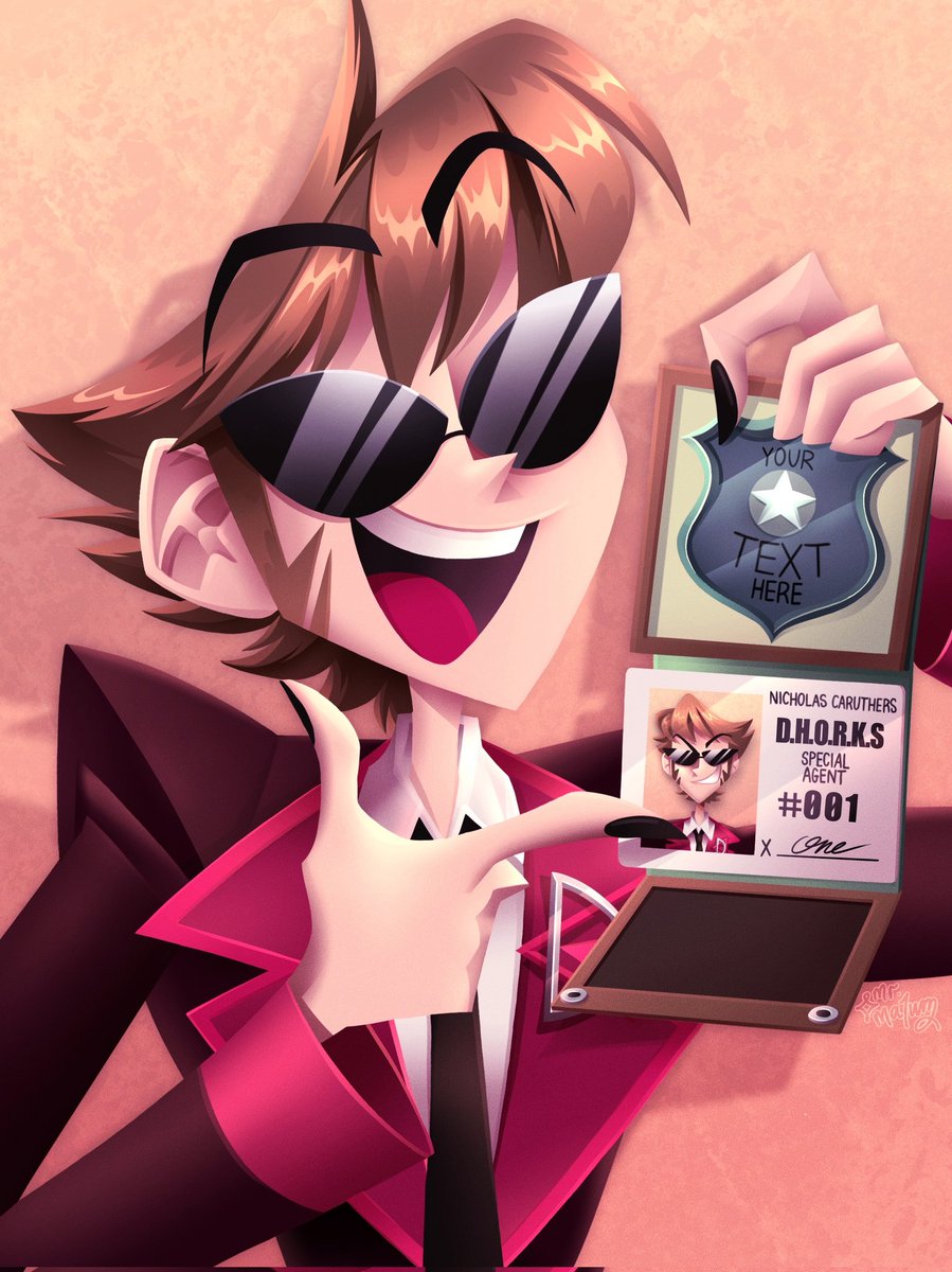 Badge photo day!!!
I drew this to have Viv sign at LVLUP today :)) 👉👈👉👈 

#HelluvaBoss #HelluvaBossFanart #agent1