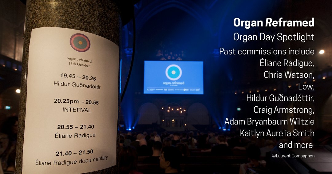 UnionChapelUK's tweet photo. #InternationalOrganDay spotlight on @OrganReframed
Launched at Union Chapel in 2016 by our own @clairemsinger 
Uniquely commissioning boundary-pushing new music &amp; cross-collaboration for this versatile instrument.

Label https://t.co/JN8VKSe9kF
Learn More https://t.co/2cmT6atgSV https://t.co/nzZYSFy7Vu