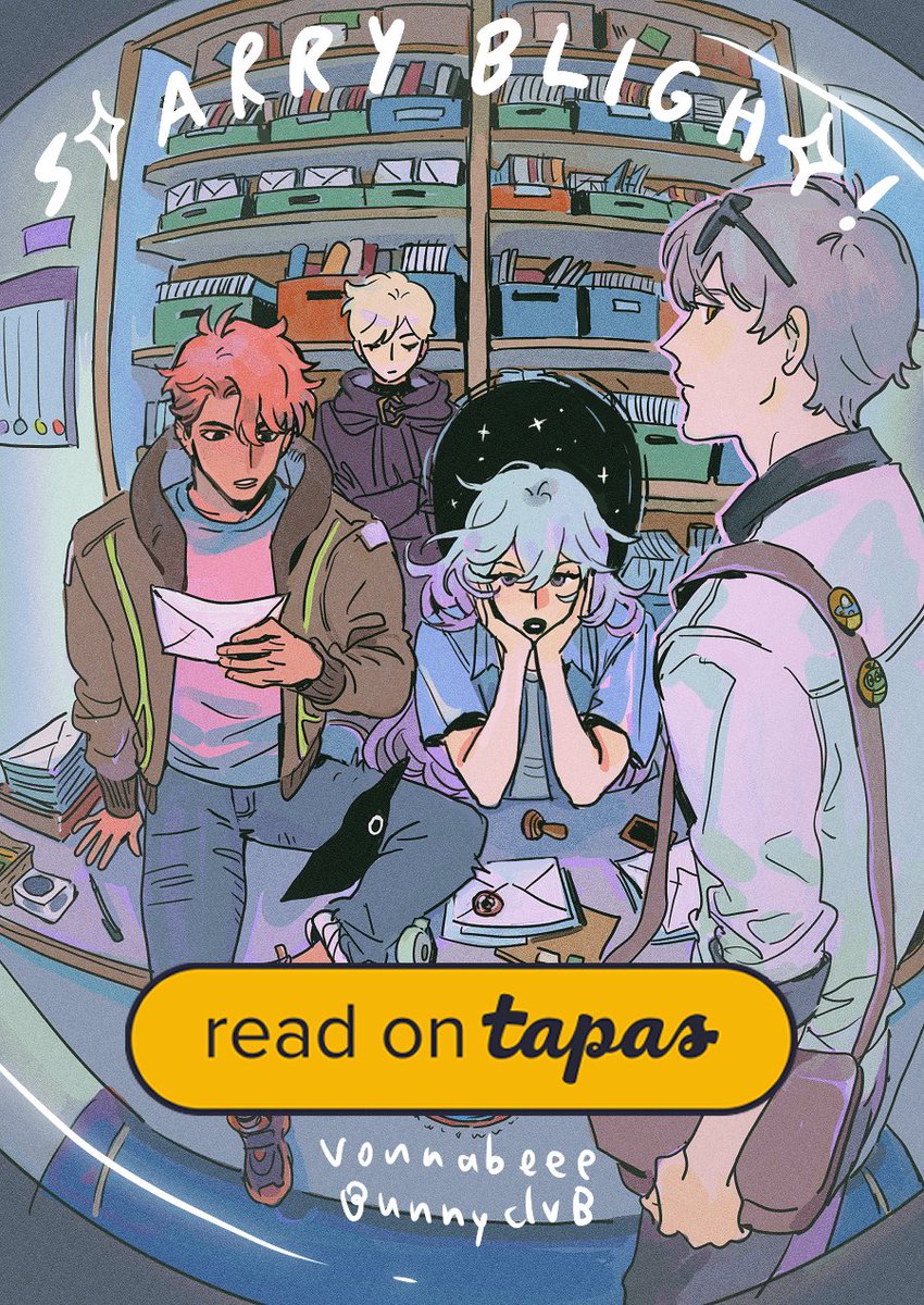 bunnyclvb's tweet image. ANYWAY i think some ppl would know but @vonnabeee and I have a webcomic on tapas about our ocs and magic and all that fun stuff!!!! Do check it out if it sounds like something you'd like!!!! LOVE U THANK U 🐦⬛ tapas.io/series/Starry-…💗