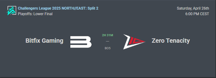 vs <a href="/bfgnorway/">Bitfix Gaming</a> at 6:00 pm cest
twitch.tv/valorantleague…