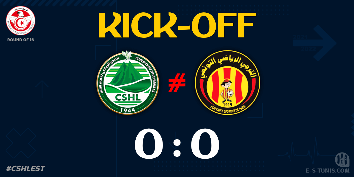 ESTuniscom's tweet photo. ⏱ 01' | #TunisiaCup🇹🇳 Round of 16 #CSHLEST | #CSHammamLif 0⃣-0⃣ @ESTuniscom : The match kicks off / بداية المباراة / Coup d'envoi du match https://t.co/7w8A3Wnu7z