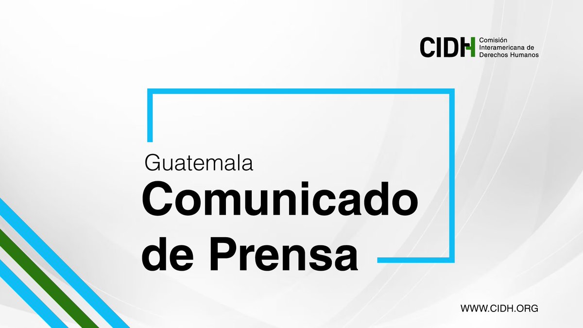 #Guatemala: #CIDH rechaza la persecución penal contra líderes indígenas que defendieron la democracia. #DerechosHumanos

Comunicado de Prensa: oas.org/es/CIDH/jsForm…
