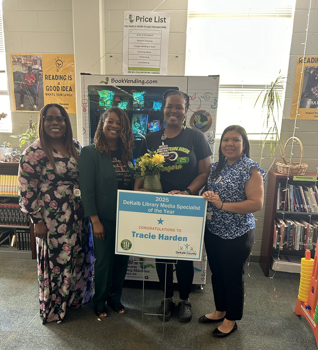 DCSDEdMedia (@dcsdedmedia) on Twitter photo ✨ What a week celebrating <a href="/tld2103/">Tracie Harden</a> as the 2025 DeKalb Library Media Specialist of the Year. From <a href="/DeKalbSchools/">DeKalb Schools, GA</a> April Board Mtg. recognition to being surprised at the Open Mic Poetry Slam she hosted at <a href="/mightyangoras/">Clarkston High School</a>, we honored her incredible work as a teacher-librarian. 📚 🎉 ✨ What a week celebrating <a href="/tld2103/">Tracie Harden</a> as the 2025 DeKalb Library Media Specialist of the Year. From <a href="/DeKalbSchools/">DeKalb Schools, GA</a> April Board Mtg. recognition to being surprised at the Open Mic Poetry Slam she hosted at <a href="/mightyangoras/">Clarkston High School</a>, we honored her incredible work as a teacher-librarian. 📚 🎉