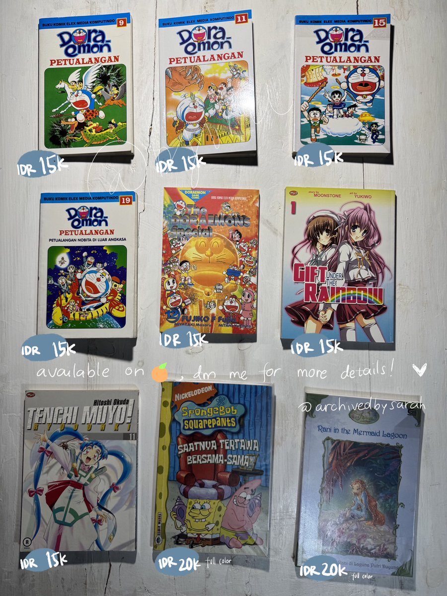 bjiru's tweet image. wts want to sell novel bahasa buku indo inggris eng komik buku anak

📍Bogor
available via 🍊, dm for more info🩷

t. preloved buku, buku bekas, novel, komik