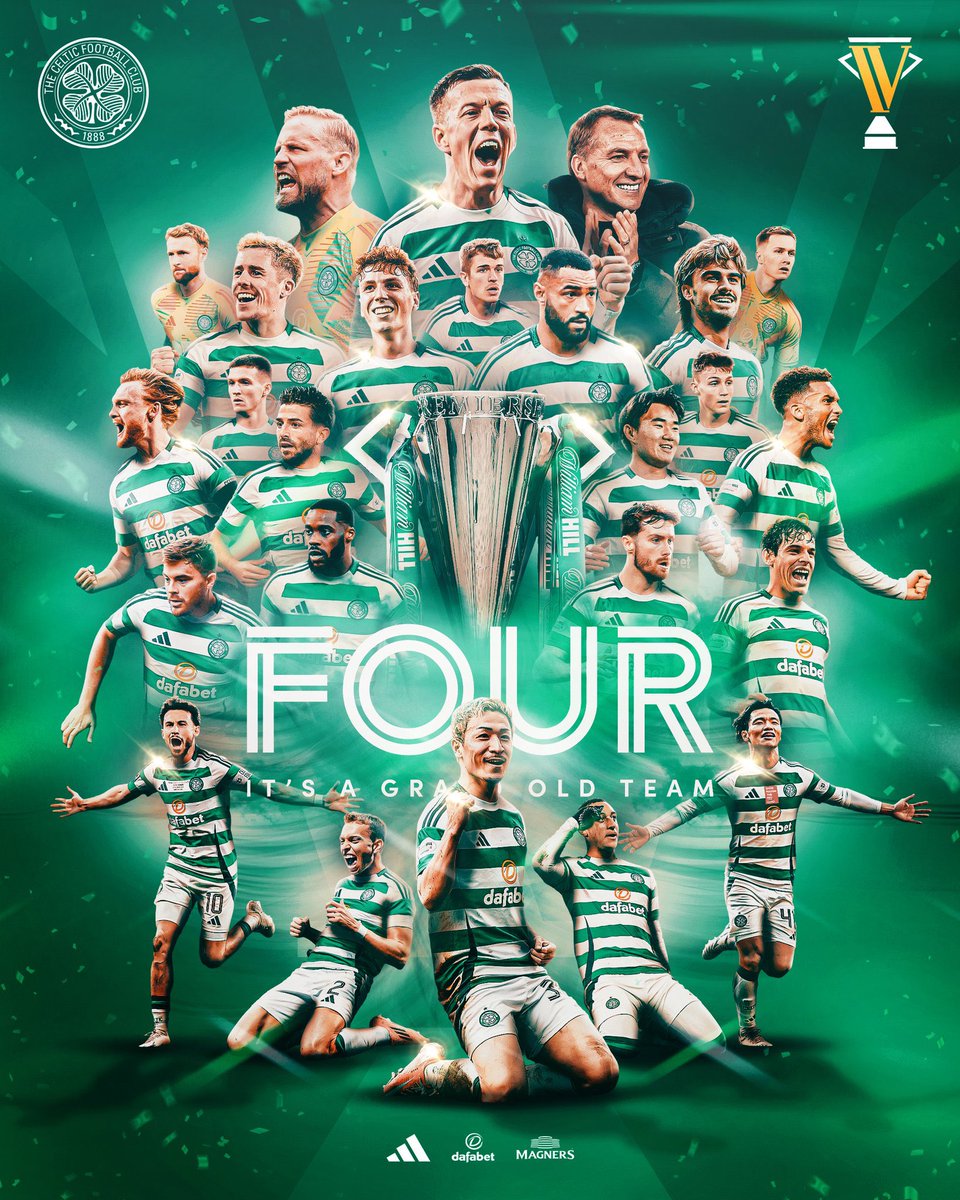 StanCollymore's tweet image. Congratulations to the players, staff and supporters of Celtic Football Club on a 4th consecutive Scottish League title.

A 13th League Championship in 14 seasons, a Scottish record 55th League title, and a British and European record 120th major trophy.