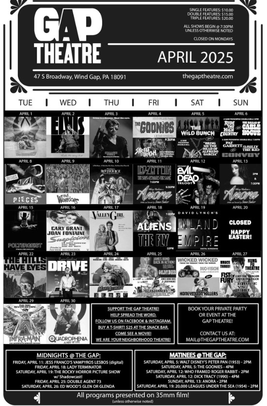 What a cinema &amp; check out the line up.. thegaptheatre.com