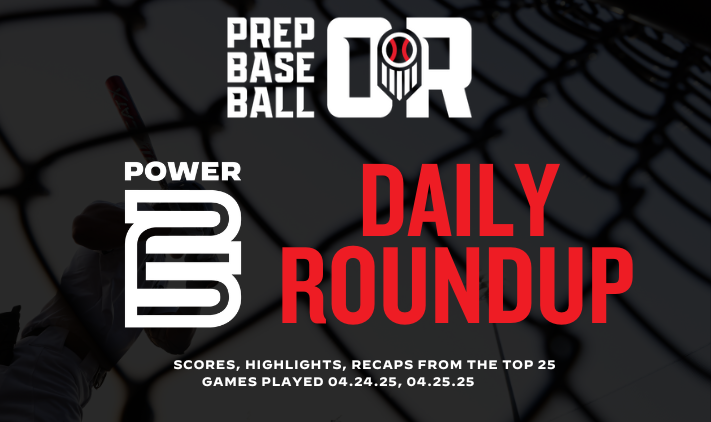 PrepBaseballOR's tweet photo. 𝐎𝐒𝐀𝐀 𝐏𝐨𝐰𝐞𝐫 𝟐𝟓 𝐃𝐚𝐢𝐥𝐲 𝐑𝐨𝐮𝐧𝐝𝐮𝐩: 𝐀𝐩𝐫𝐢𝐥 𝟐𝟒𝐭𝐡, 𝟐𝟓𝐭𝐡
+ # 𝟏𝟏 Jesuit takes 3rd game vs. # 𝟓 Sunset
+ # 𝟏𝟑 Central Catholic puts up 12 runs on # 𝟒 Clackamas in win
+ Alexander Via throws no-hitter for # 𝟐𝟎 Summit
🖇️: https://t.co/kAplyZ7YB3 https://t.co/W984ftBg0d