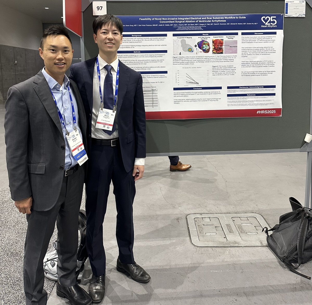 Gordon Ho (@gordonho_ep) on Twitter photo Great job to current <a href="/UCSDCardiology/">UC San Diego Cardiology</a> general and future EP fellow Kevin Sung for his research study and presenting our work integrating AI ECG and CT mapping to guide concomitant surgical ablation of VT right here in San Diego! #HRS2025 #epeeps <a href="/HRSonline/">Heart Rhythm Society</a> <a href="/UCSDCardFellows/">UC San Diego Cardiology Fellows</a> Great job to current <a href="/UCSDCardiology/">UC San Diego Cardiology</a> general and future EP fellow Kevin Sung for his research study and presenting our work integrating AI ECG and CT mapping to guide concomitant surgical ablation of VT right here in San Diego! #HRS2025 #epeeps <a href="/HRSonline/">Heart Rhythm Society</a> <a href="/UCSDCardFellows/">UC San Diego Cardiology Fellows</a>