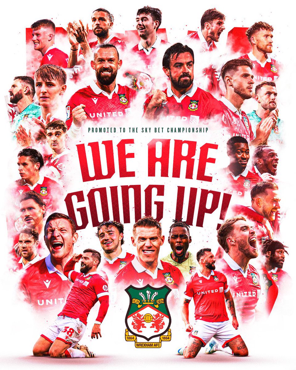 ActuFoot_'s tweet photo. 🚨 OFFICIEL ! 𝗪𝗥𝗘𝗫𝗛𝗔𝗠 𝗠𝗢𝗡𝗧𝗘 𝗘𝗡 𝗖𝗛𝗔𝗠𝗣𝗜𝗢𝗡𝗦𝗛𝗜𝗣 ! 🏴󠁧󠁢󠁥󠁮󠁧󠁿🔺

𝗟𝗘 𝗣𝗥𝗘𝗠𝗜𝗘𝗥 𝗖𝗟𝗨𝗕 𝗣𝗥𝗢𝗙𝗘𝗦𝗦𝗜𝗢𝗡𝗡𝗘𝗟 𝗔𝗡𝗚𝗟𝗔𝗜𝗦 𝗔̀ 𝗘𝗡𝗖𝗛𝗔𝗜̂𝗡𝗘𝗥 𝟯 𝗠𝗢𝗡𝗧𝗘́𝗘𝗦 𝗖𝗢𝗡𝗦𝗘́𝗖𝗨𝗧𝗜𝗩𝗘𝗦 🤩

✅ 2023 : Promotion en League Two 
✅ 2024 : Promotion en League One
✅ 2025 : Promotion en Championshop

👏👏👏

📸 @Wrexham_AFC