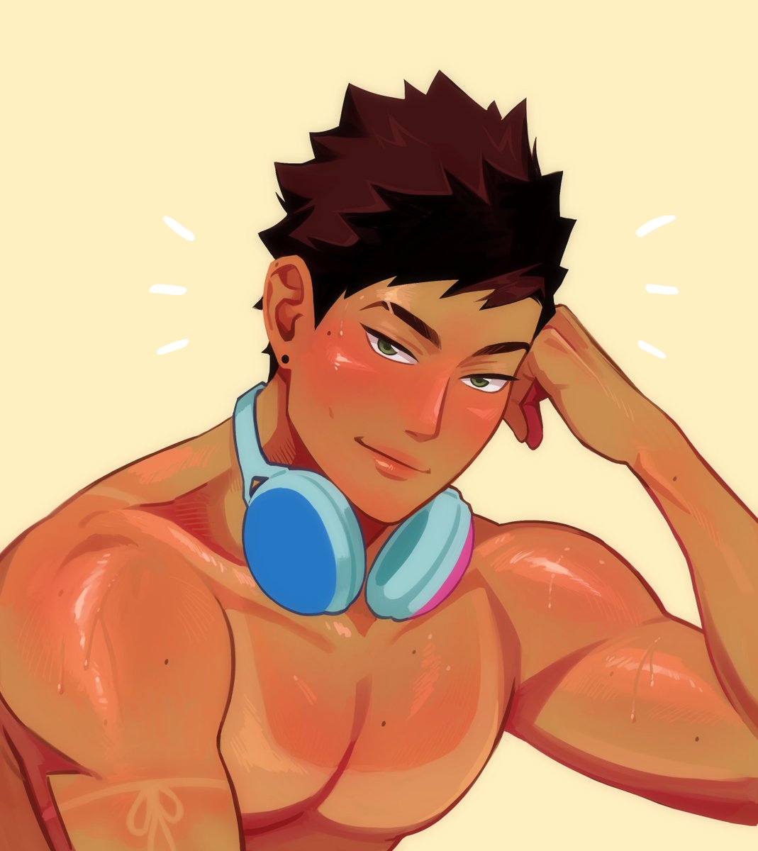 flunflun's tweet photo. heatstroke iwaizumi! he just spotted oikawa ☀️

#iwaizumi #ハイキュー #岩泉一 https://t.co/fK6nriDCPc