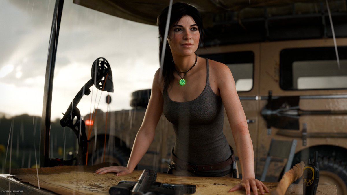 DudeKyleRaider's tweet photo. Plotting her next move. This was a tough one since I'm still struggling with color grading on my new monitor. What I see is probably not what you will see. #TombRaider #LaraCroft https://t.co/j95CRHdAvJ