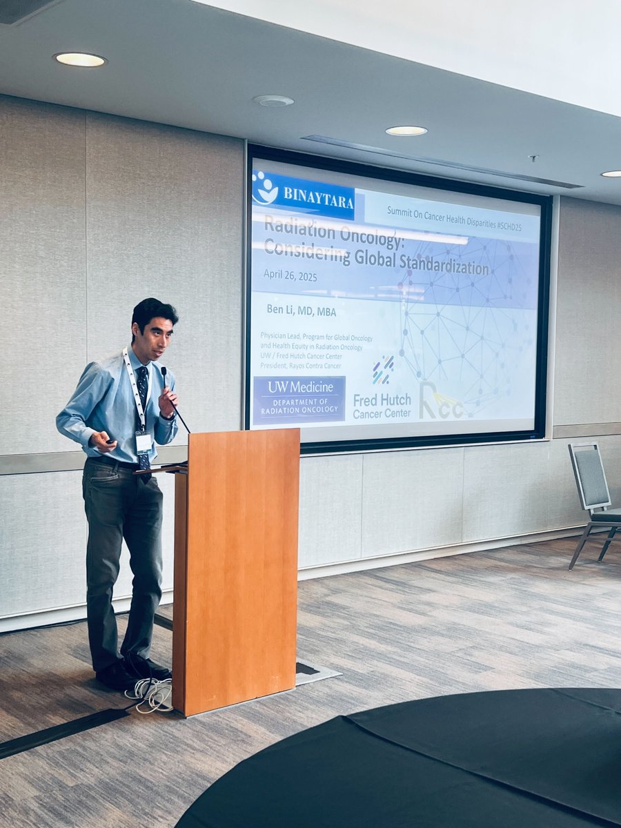 binaytara's tweet photo. 🌏The #GlobalOncology session at #SCHD25 packed multiple innovations into quick, impactful presentations. Dr. Shailender Bhatia's AFFORD-IO trial in Uganda, alongside insights from Dr. Vivian Oehler and Dr. Benjamin Li, demonstrates how we can make immunotherapy more accessible globally. #GlobalHealth @fredhutch @uwmedicine