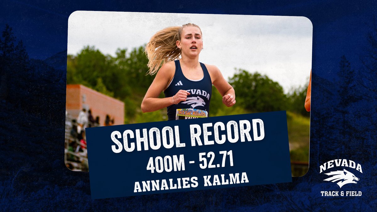 WolfPackTrack's tweet photo. 𝐒𝐜𝐡𝐨𝐨𝐥 𝐑𝐞𝐜𝐨𝐫𝐝 ✅🥝

Annalies Kalma sets the school record for the 400m at the LSU Invitational with a time of 52.71! Congrats Annalies!

#BattleBorn https://t.co/EpD6RMHzvu