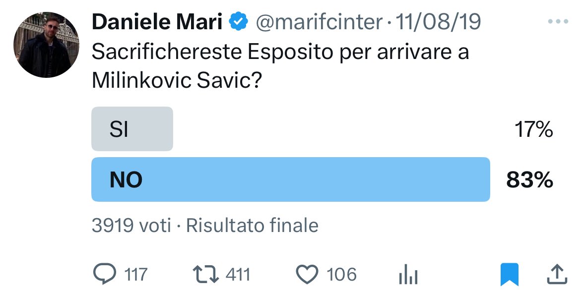 Stesse vibes, altro Esposito.
Avanti il prossimo!