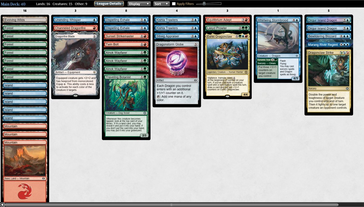 🏆#4 - Good cards bad mana but I didnt get punished. Of course it's always good to have good mana but I tend to value that pretty highly and I've noticed a pattern in the drafts I do better in being the ones where I dont have a ton of lands. It's making me think this is such a