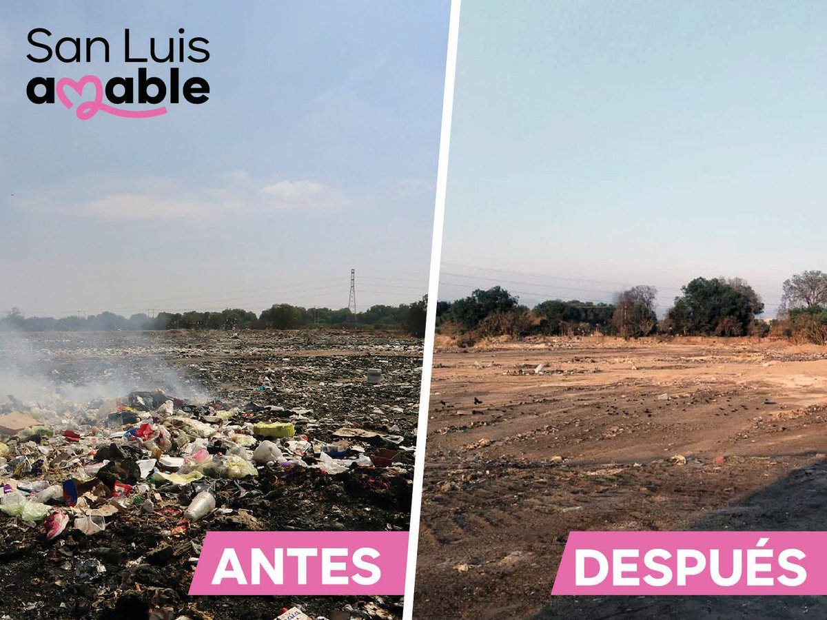 Observa el impactante antes y después de la intervención en el tiradero clandestino de Tercera Grande. 

Donde antes había una extensión de desechos contaminantes y humo denso, hoy se aprecia un terreno recuperado, ofreciendo una nueva perspectiva para nuestra comunidad. 🙌

Este