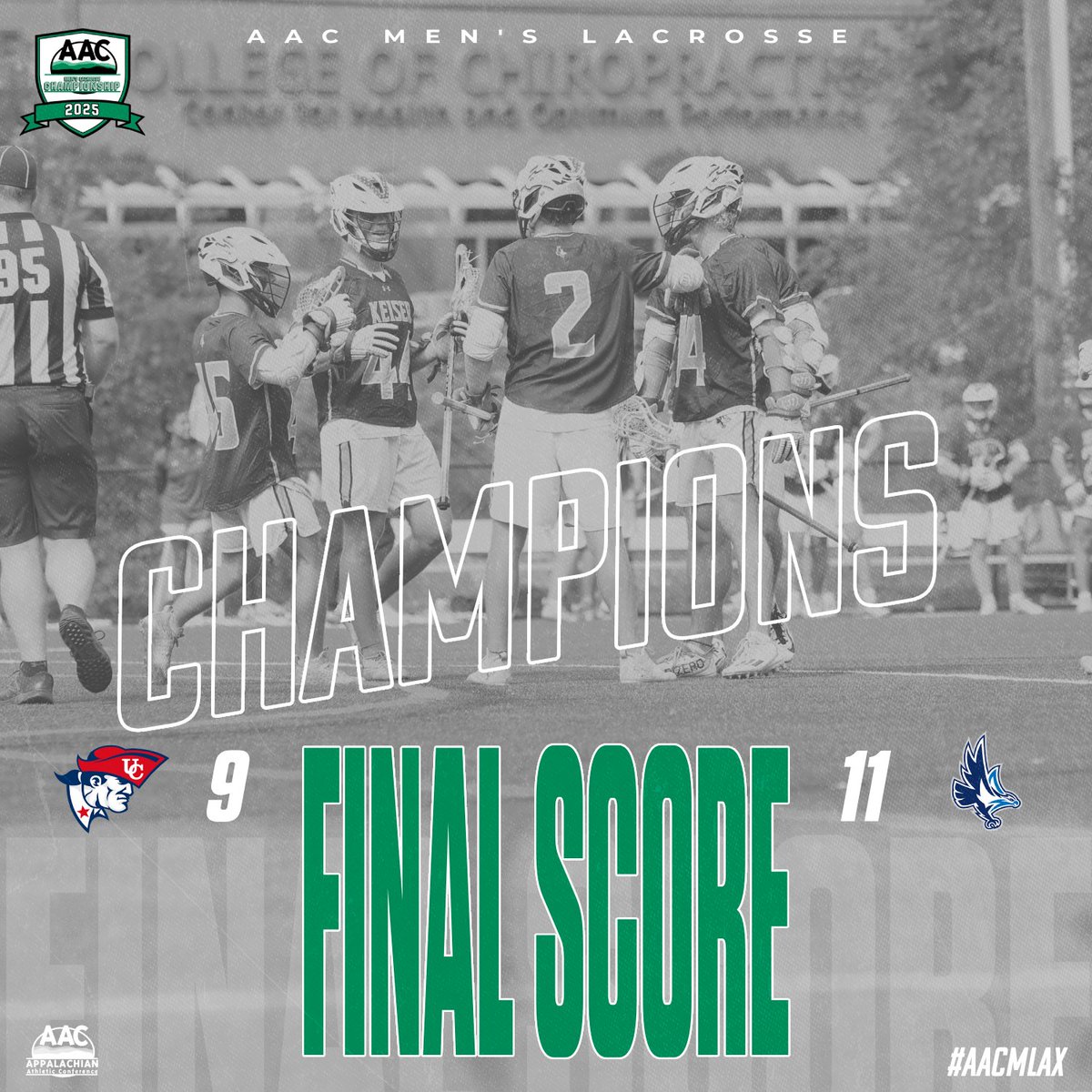 AAC Sports (@aacsports) on Twitter photo 🏆SEAHAWKS SOAR🏆
<a href="/KUSeahawks/">Keiser Seahawks</a> held off a pesky <a href="/UC_Patriots/">UC Athletics</a> squad to capture the 2025 #AACMLAX Tournament championship!
Kegan Hufford netted a hat trick for KU with Vincent Cerasuolo and Ryan Stowell each scoring twice
Will Rogers led UC with 4 goals
#NAIAMLAX #ProudToBeAAC 🏆SEAHAWKS SOAR🏆
<a href="/KUSeahawks/">Keiser Seahawks</a> held off a pesky <a href="/UC_Patriots/">UC Athletics</a> squad to capture the 2025 #AACMLAX Tournament championship!
Kegan Hufford netted a hat trick for KU with Vincent Cerasuolo and Ryan Stowell each scoring twice
Will Rogers led UC with 4 goals
#NAIAMLAX #ProudToBeAAC