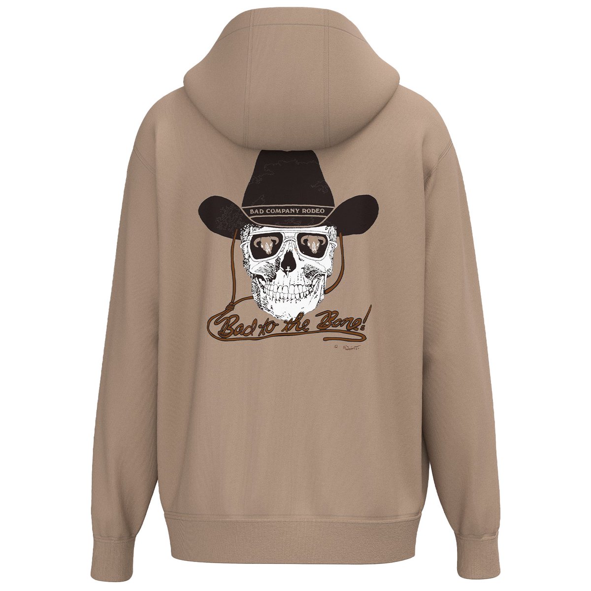badcorodeo's tweet image. The "Bad To The Bone" cowboy skull was originally designed by Arnold Felts, 1981 World Champion Steer Roper.  This throwback is part of the 2025 collection of Bad Company Rodeo Merchandise.  Once shipments start this fall to stores we will let you know where to get yours.  #hooey