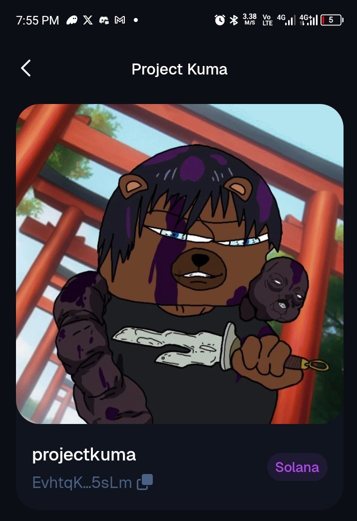 Thanks to <a href="/LagxSol/">Lag 🐻💸🏦</a> and <a href="/UnshelledMind/">Unshell Your Mind 🏦</a> I've successful minted <a href="/ProjectKumaSol/">Project Kuma</a> and this episode is by <a href="/PARABOLIT/">Cæsar 🏦</a> and <a href="/LagxSol/">Lag 🐻💸🏦</a> 

GL 🤝🧘‍♂️