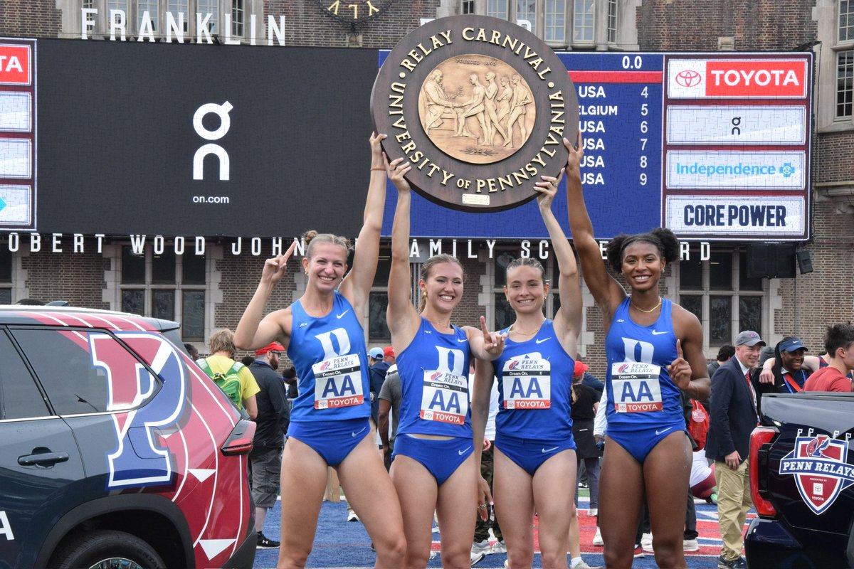 Penn Relays (@pennrelays) on Twitter photo Blue Devils dominate! Duke takes the #PennRelays college womenโs 4x400 in 3:27.77 <a href="/DukeTFXC/">Duke Track & Field and Cross Country</a> Blue Devils dominate! Duke takes the #PennRelays college womenโs 4x400 in 3:27.77 <a href="/DukeTFXC/">Duke Track & Field and Cross Country</a>