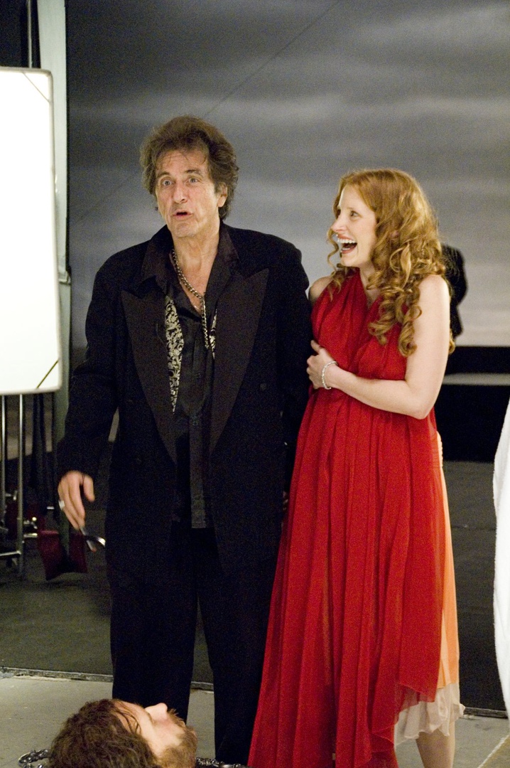 al pacino calls jessica chastain the greatest of all actresses:

“i love you, love you, love you. you are great to be around and the greatest of all actresses. it was a pleasure and honor to work with you on this crazy hopefully trailblazing film [lear rex].”