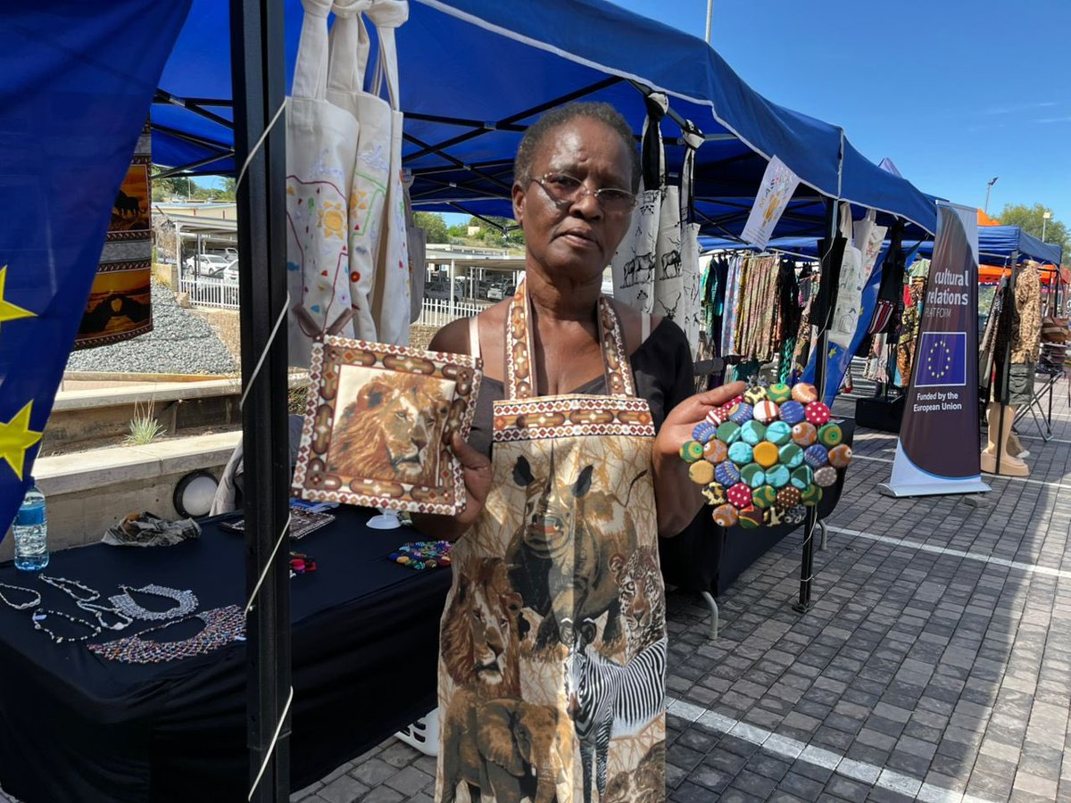 EU in Namibia (@euinnamibia) on Twitter photo 2/2. From handwoven baskets & embroidered home décor to beautiful beadwork, leather goods & unique gifts.
Thank you for visiting our booths A20–A24 at the City of Windhoek Upper Parking. Culture & Crafts in the City🇪🇺🇳🇦
<a href="/EUinNamibia/">EU in Namibia</a>
<a href="/CoWMunicipality/">City of Windhoek</a>
<a href="/CultExtRel/">Cultural Relations Platform</a> 2/2. From handwoven baskets & embroidered home décor to beautiful beadwork, leather goods & unique gifts.
Thank you for visiting our booths A20–A24 at the City of Windhoek Upper Parking. Culture & Crafts in the City🇪🇺🇳🇦
<a href="/EUinNamibia/">EU in Namibia</a>
<a href="/CoWMunicipality/">City of Windhoek</a>
<a href="/CultExtRel/">Cultural Relations Platform</a>