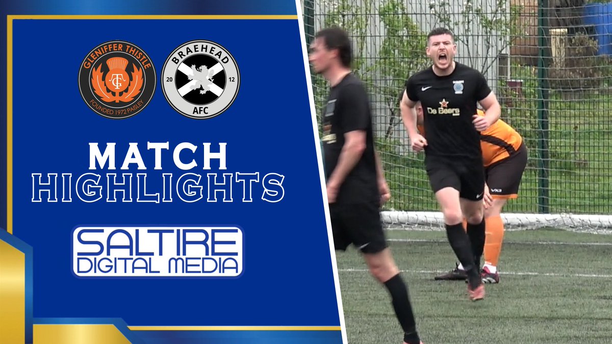Saltire Digital Media 🎥⚽️ (@saltiredm) on Twitter photo Highlights from this <a href="/OfficialSMAFA/">SMAFA</a> - Championship B Fixture.
<a href="/GlenifferT_AFC/">Gleniffer Thistle AFC</a> 1-2 <a href="/BraeheadAFC/">Braehead AFC</a>
Goal for Gleniffer,
Ian Campbell
Goals for Braehead,
Matty McCabe & Conor Cook
HIGHLIGHTS: youtu.be/m6tUO1saVfE
All Footage Owned & Edited by Saltire Digital Media. Highlights from this <a href="/OfficialSMAFA/">SMAFA</a> - Championship B Fixture.
<a href="/GlenifferT_AFC/">Gleniffer Thistle AFC</a> 1-2 <a href="/BraeheadAFC/">Braehead AFC</a>
Goal for Gleniffer,
Ian Campbell
Goals for Braehead,
Matty McCabe & Conor Cook
HIGHLIGHTS: youtu.be/m6tUO1saVfE
All Footage Owned & Edited by Saltire Digital Media.