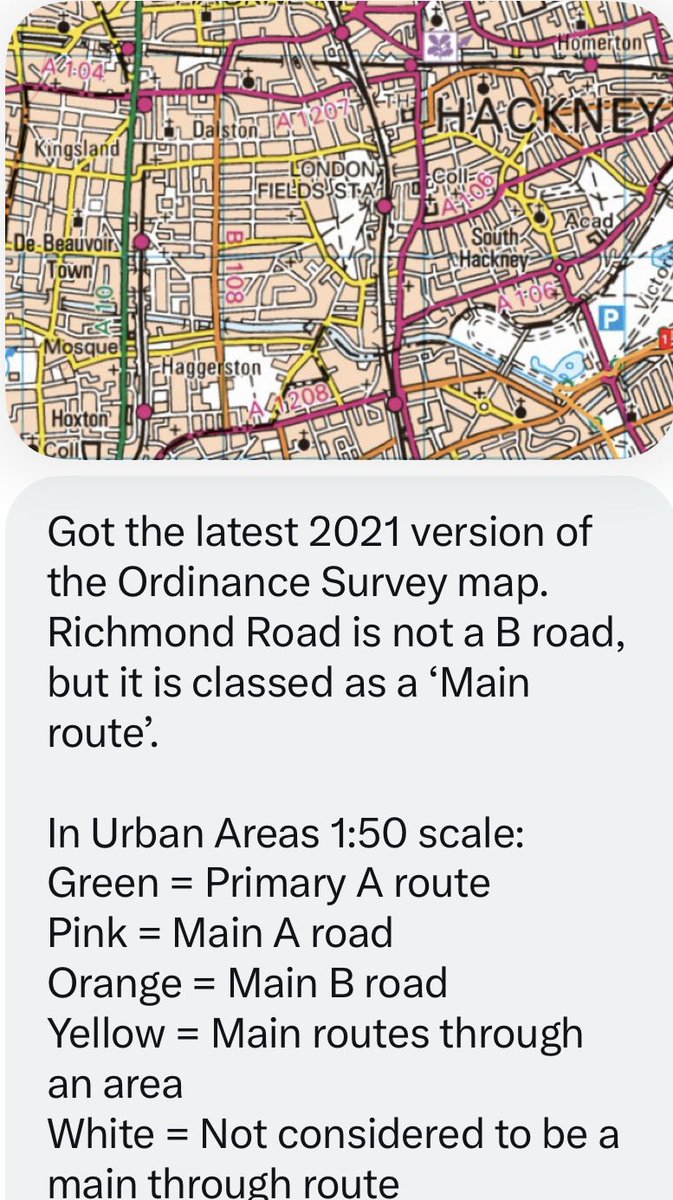 Hackney Together (@togetherhackney) on Twitter photo <a href="/BobFromAccounts/">Bob From Accounts đ˛</a> Richmond Road was a main route.
It should never have been considered for closure as part of LTN or otherwise.
Also, thereâs no such thing as âmain road trafficâ. <a href="/BobFromAccounts/">Bob From Accounts đ˛</a> Richmond Road was a main route.
It should never have been considered for closure as part of LTN or otherwise.
Also, thereâs no such thing as âmain road trafficâ.
