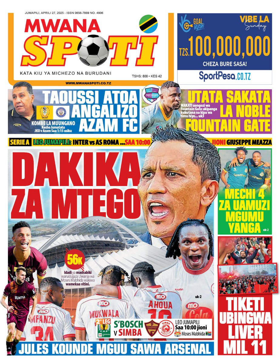 MwananchiNews's tweet photo. Usipitwe na mambo ya msingi!

Soma magazeti ya Aprili 27 kwa njia ya kidijitali hapa:
iOS: https://t.co/tkqfj9HBss
Android: https://t.co/Ytg7uinsFI
Tovuti: https://t.co/PuXZUGvFdy

Mtandaoni mpaka mtaani, #TunawezeshaTaifa https://t.co/AfrJEaLjN2