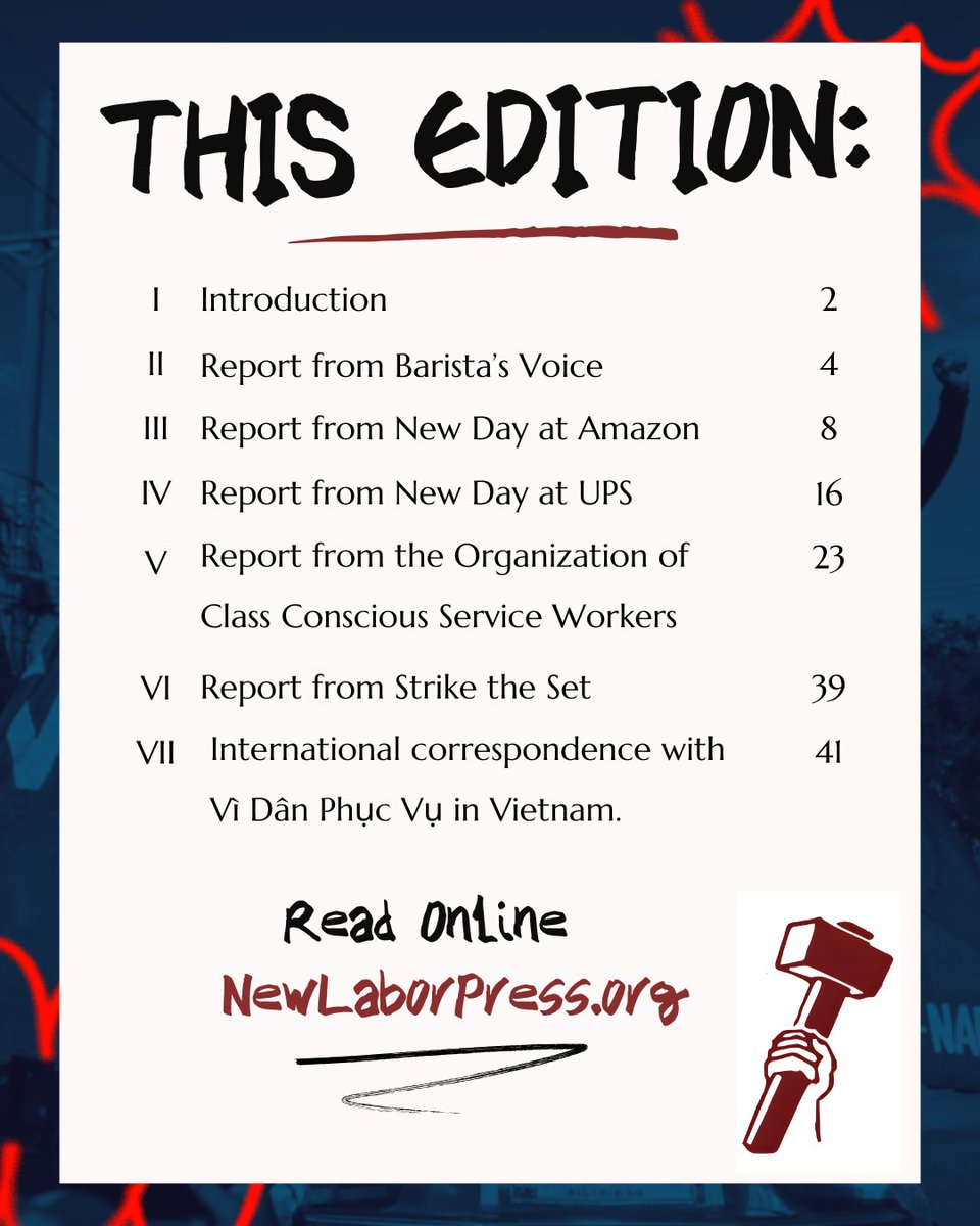 NewLaborPress's tweet image. The first edition of Labor Storm, the newsletter of the NLOC is out now. Featuring international correspondence with Vì Dân Phục Vụ in Vietnam and reports from 5 shop organizations.
Read Here:
newlaborpress.org/2025/04/18/lab…