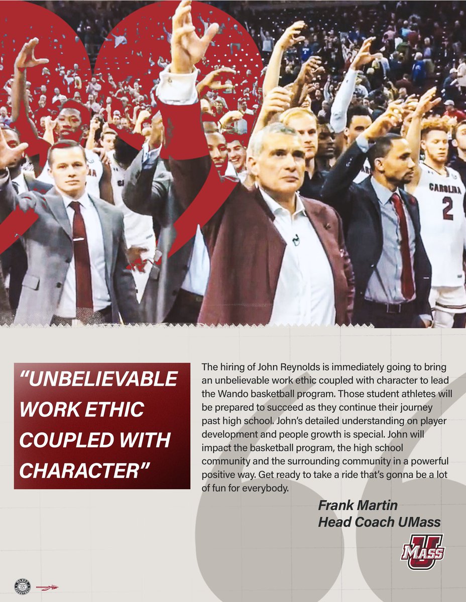 High praise rolling in from <a href="/coachFMartin/">Frank Martin</a> for our new head coach, <a href="/JohnReynoldsSr/">John Reynolds</a>!