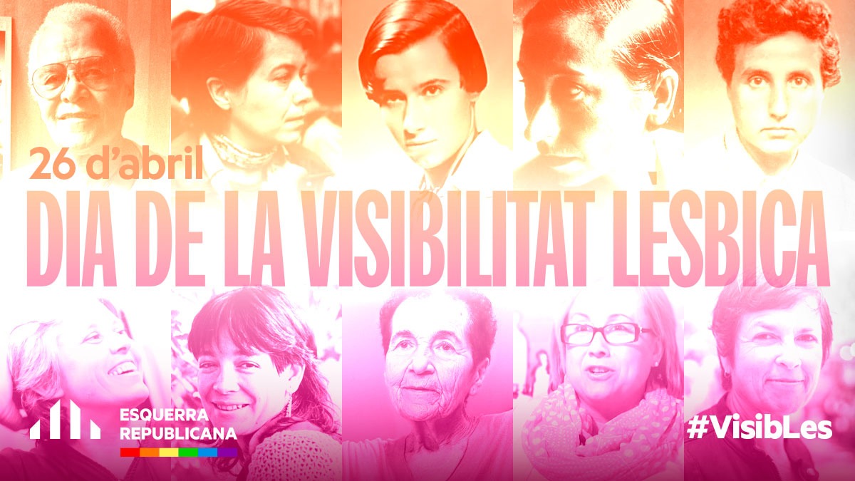 ERC LGTBI 🏳️🌈 (@erc_lgtbi) on Twitter photo El #26A commemorem el Dia de la Visibilitat Lèsbica. Cal seguir reivindicant la nostra realitat i les violències que patim les dones lesbianes. Inclús dins del col·lectiu #LGBTI
Ho fem, a més, reivindicant les nostres predecessores i referents #VisibLes
📲lgtbi.esquerrarepublicana.cat/noticia/47621/… El #26A commemorem el Dia de la Visibilitat Lèsbica. Cal seguir reivindicant la nostra realitat i les violències que patim les dones lesbianes. Inclús dins del col·lectiu #LGBTI
Ho fem, a més, reivindicant les nostres predecessores i referents #VisibLes
📲lgtbi.esquerrarepublicana.cat/noticia/47621/…