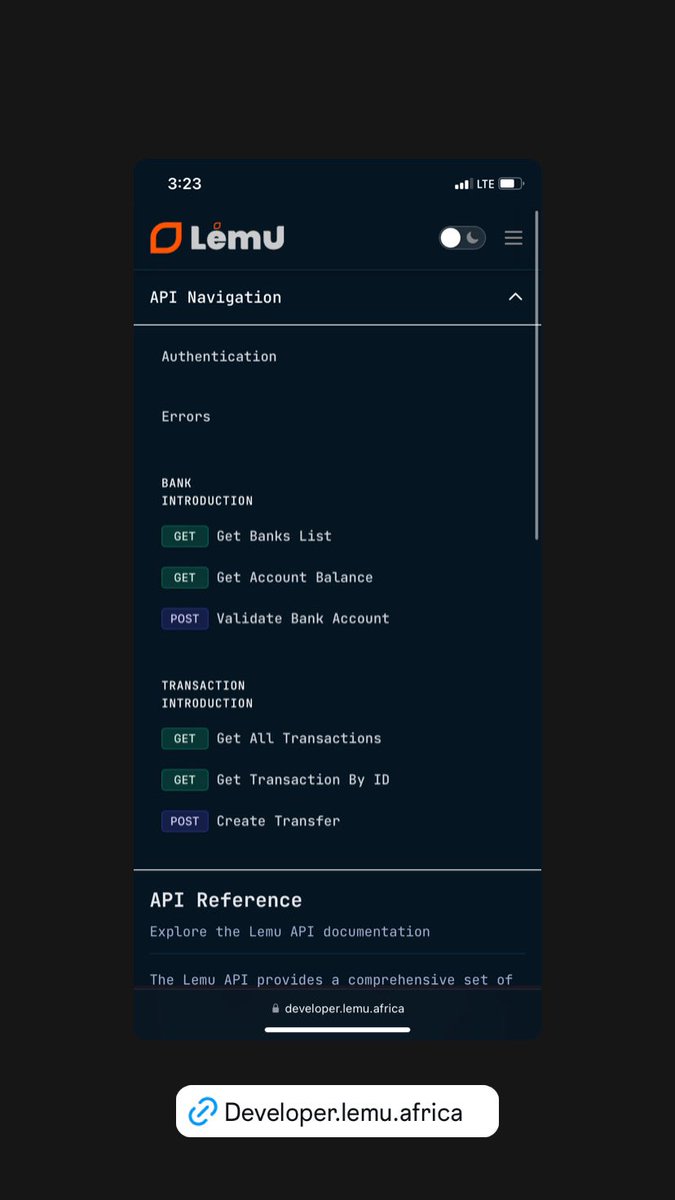whatismalidoing's tweet photo. @lemuHQ’s API is public. Fast track your digital payments with us today. 🍊 https://t.co/6xSnA3S74k