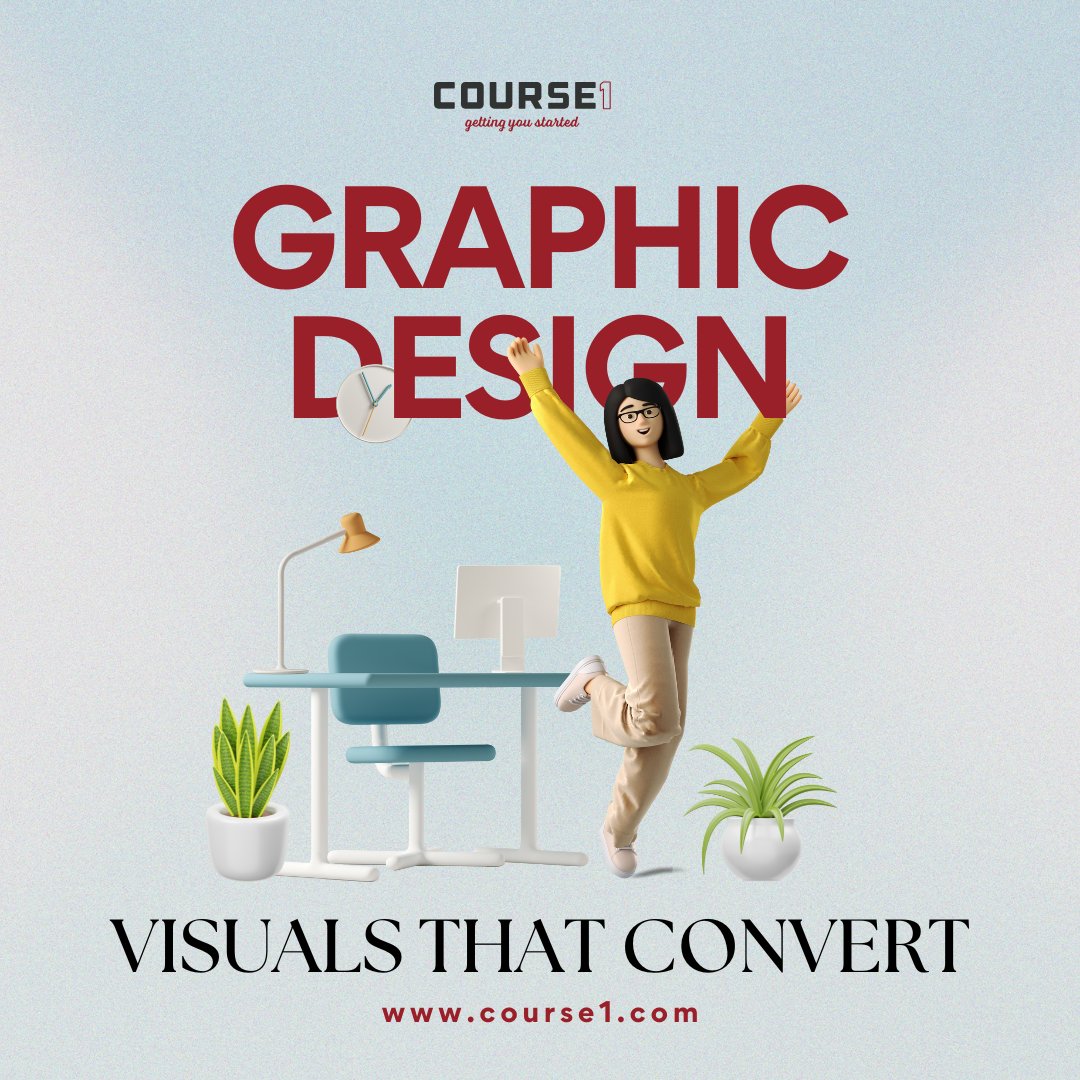Visuals That Convert!
At Course1, we design eye-catching graphics that don’t just look good they drive engagement, boost sales, and elevate your brand. From logos to social media creatives, we turn ideas into powerful visual stories.
Let’s create something unforgettable!