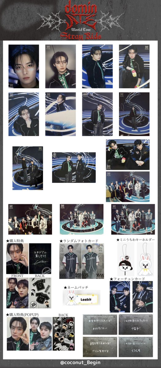 Stray Kids dominATE JAPAN 静岡 エコパ グッズ 交換 一覧 スキズ