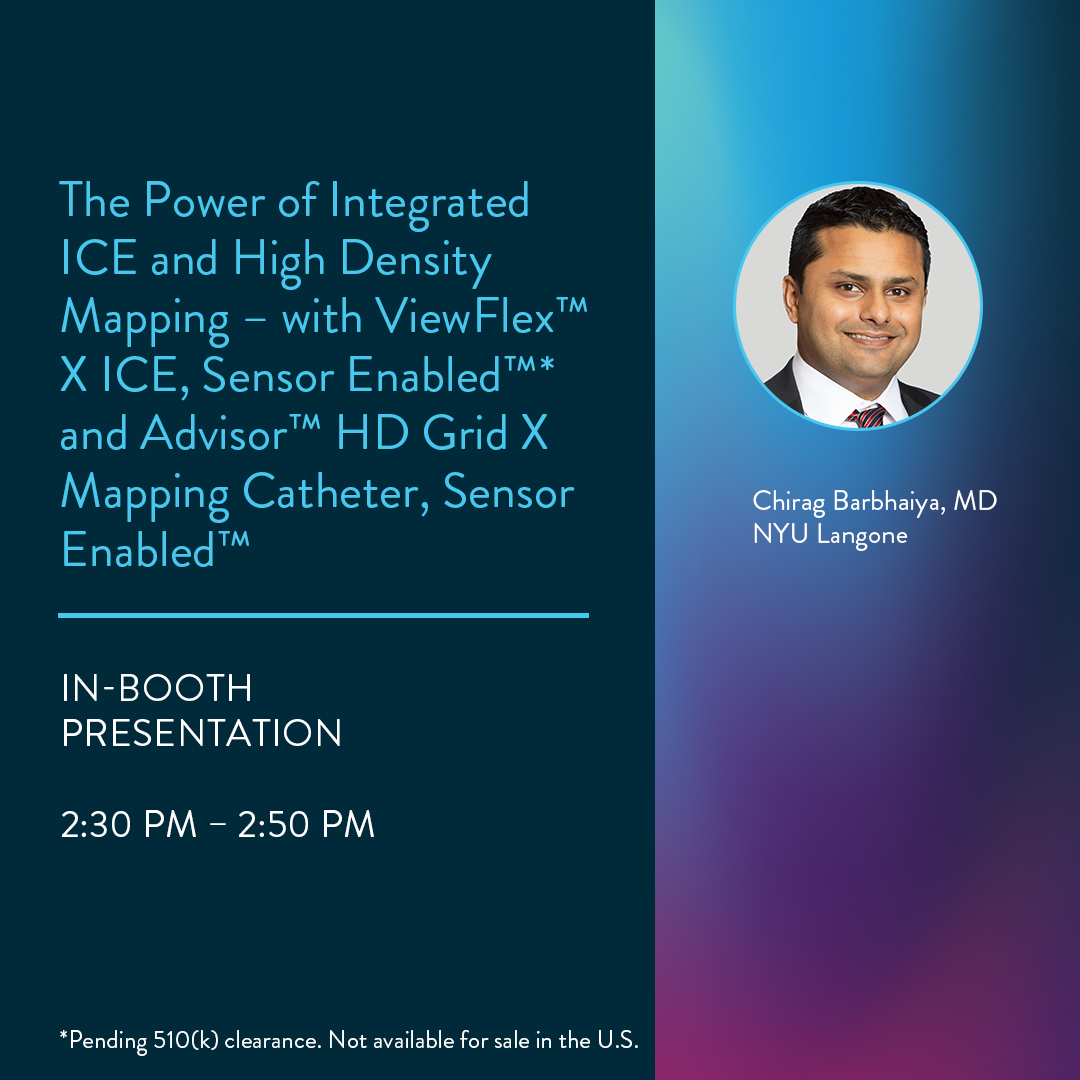 Abbott Cardiovascular (@abbottcardio) on Twitter photo #HRS2025 day 2️⃣ is all about 🆕 mapping insights!
Join Dr. <a href="/CRB_EP/">Chirag Barbhaiya</a> for an exclusive look at a First-in-Human case with our Integrated ICE* solution and Advisor #HDGridX Mapping Catheter, Sensor Enabled.
See you soon: bit.ly/3FBbszy
Safety Info: #HRS2025 day 2️⃣ is all about 🆕 mapping insights!
Join Dr. <a href="/CRB_EP/">Chirag Barbhaiya</a> for an exclusive look at a First-in-Human case with our Integrated ICE* solution and Advisor #HDGridX Mapping Catheter, Sensor Enabled.
See you soon: bit.ly/3FBbszy
Safety Info:
