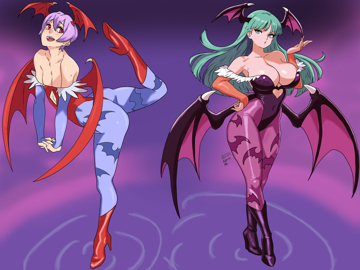 GerboDr's tweet image. dibujo que iba a subir ayer pero no lo alcance a terminar asi que lo subo hoy disfrutenlo #darkstalkers #morrigan #lilith #darkstalkersfanart #digitalillustration
